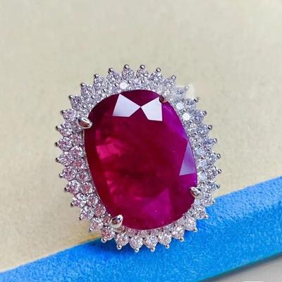 Nachahmung von natürlichem Turmalin, übertriebener großer Karat-Prinzessin-Diana-Ring, geeignet für Damen-Bankettparty-High-End-Schmuck
