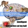 Interactively Hunting Cover Cats Toy Set with Removable Teaser with Large Mats for Indoor Exercise and Mental Stimulation