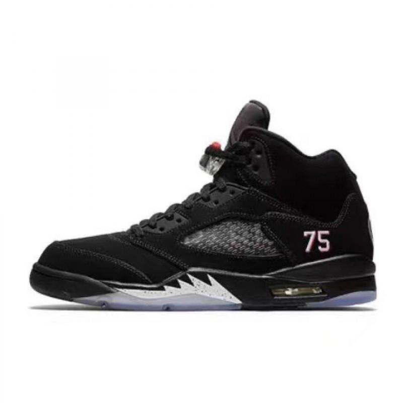 Men Women Basketball Shoes AJ5 Style Mid Top Sneakers With Air Cushion Rubber Sole Running Court Outdoor