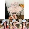 Trendy Floral Fisherman Hat For Women With Wide Brim Sun Protection In Light Blue