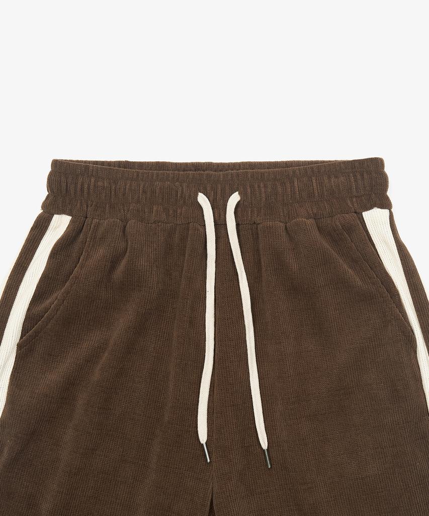 TOFFEE Double Side Line Track Vertical Pants (Brown)