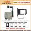 Dual SIM Card Reader Flex Cable For iPhone 15 and 15 Plus Double SIM Card Tray Slot Holder Adapter Connector Repair Black Blue