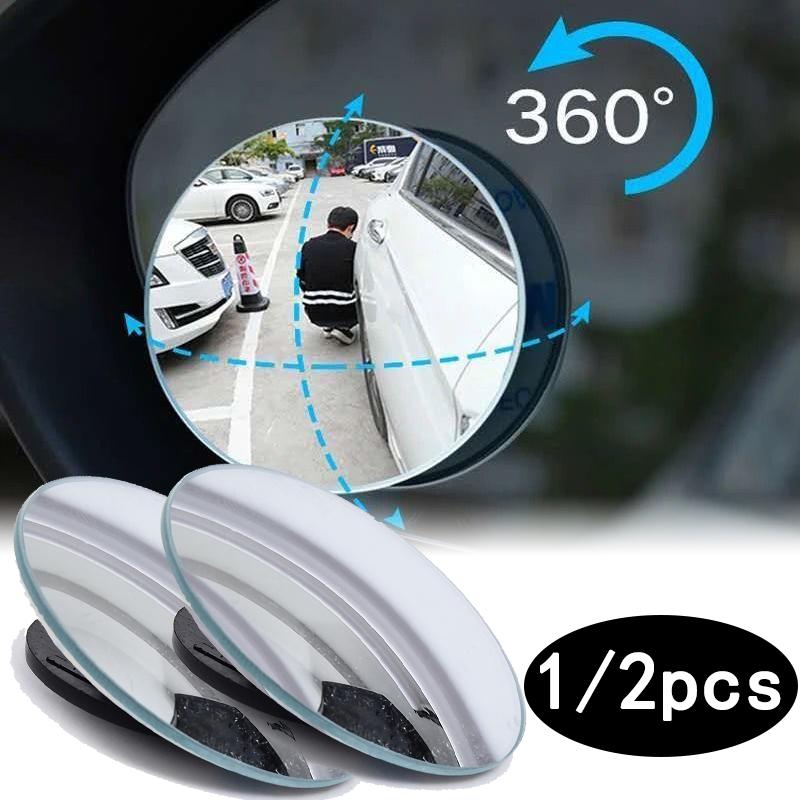 1/2/6/12/20pcs Car Blind Spot Mirrors Auto Parking Blind Area Auxiliary Small Round Mirror 360 Wide Angle Adjustable Rearview Mirror