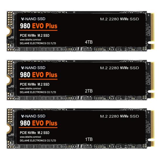 980 EVO Plus 1/2/4TB PCIe 4.0 M.2 NVMe TLC SSD Швидкість до 7300 МБ/с Читання 6800 МБ/с Запис Внутрішній твердотільний накопичувач для обчислень штучного інтелекту, ігор