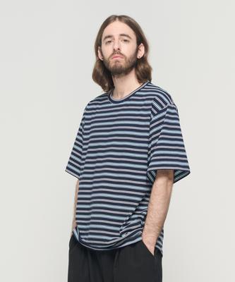 CARGOBROS Striped Short Sleeve T-Shirt (Navy)