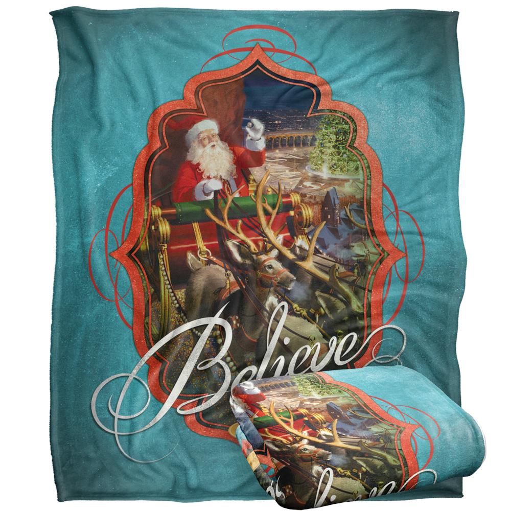 The Polar Express Believe Santa Clause Blanket