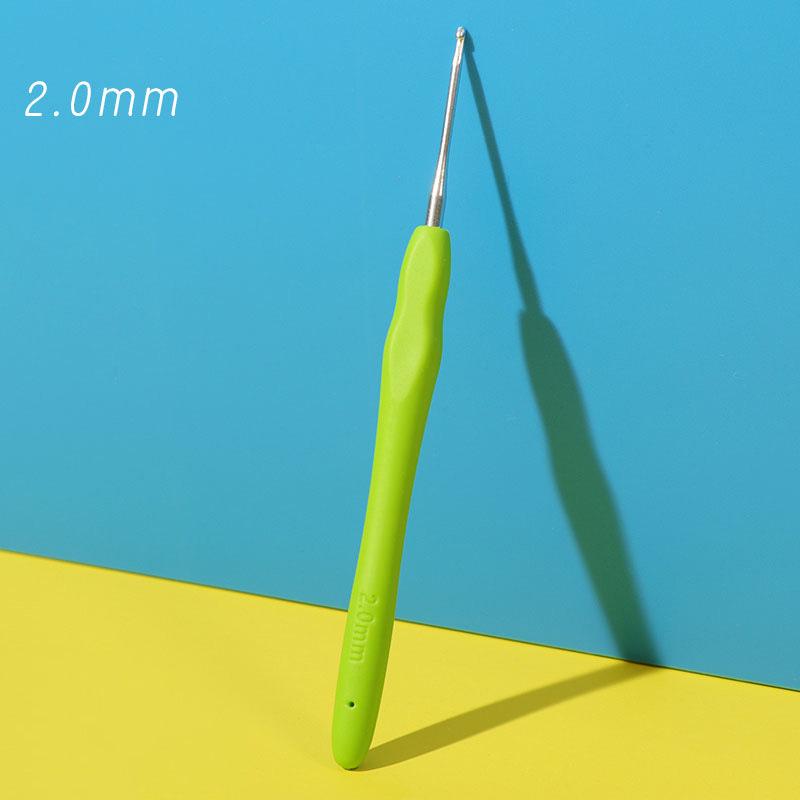 9-Color Soft Grip Crochet Hook Set: Thick & Thin Yarn DIY Hand Knitting Tools