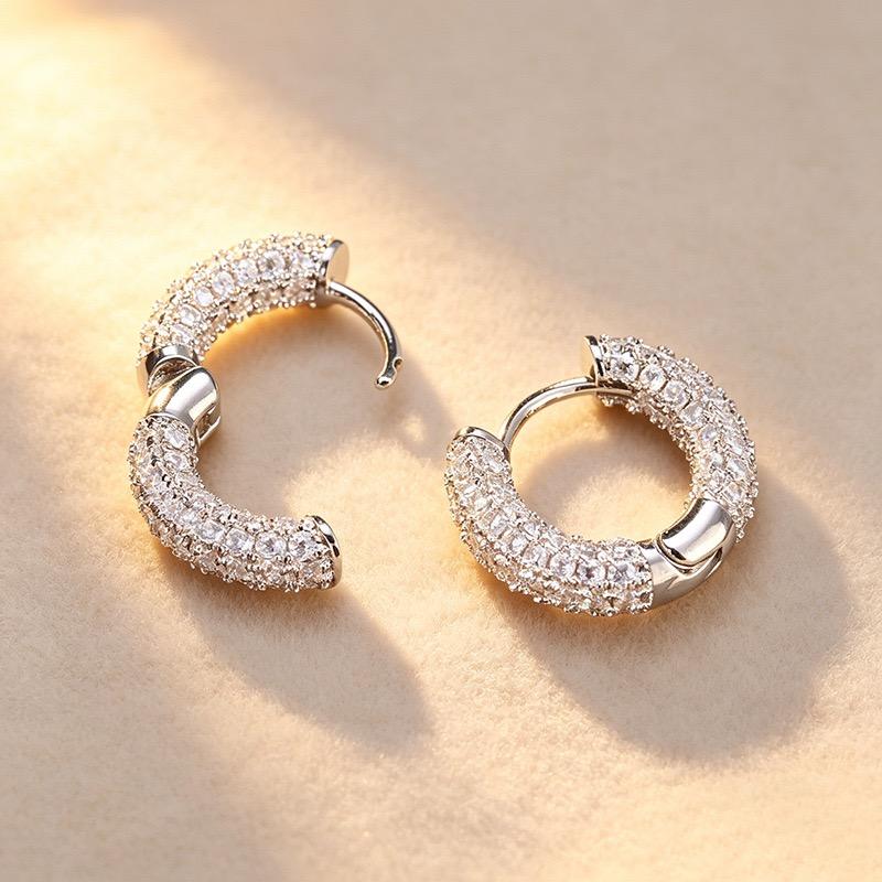 Xiaomi 925 Sterling Silver Vintage Earrings For Women Trendy Simple Geometric CZ Earring Jewelry Prevent Allergy Party Accessories