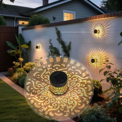 Metal LED Solar Light IP65 Waterproof Home Garden Night Light Wall Light Outdoor Lawn Courtyard
