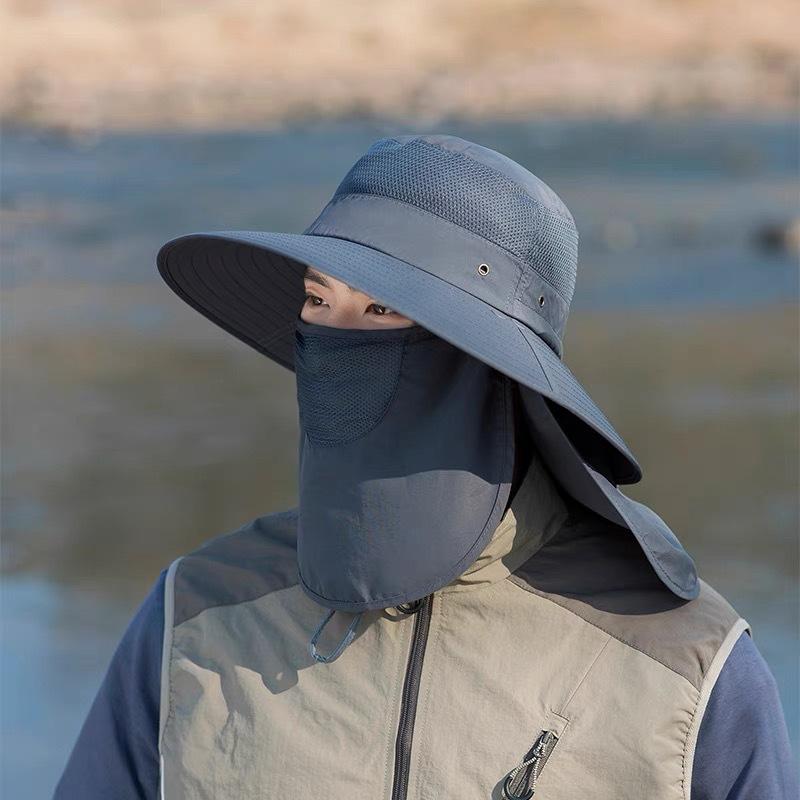 Summer Outdoor Breathable Sun Hat Men'S And Women'S Sun Protection Hat Uv Protection Sun Hat Big Brim Mountaineering Hat Bucket Hat