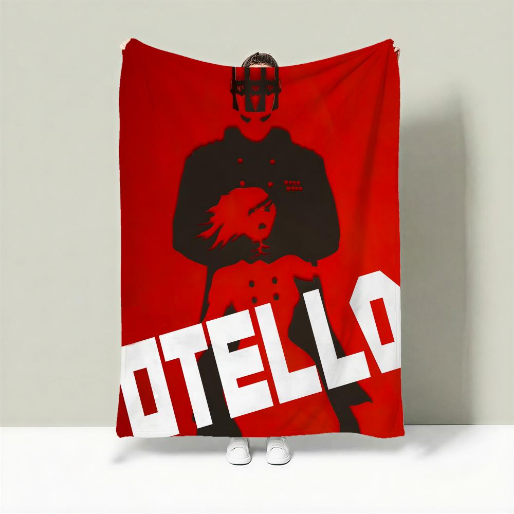 Drama O-Othello Throw Lightweight 240g Flannel Blanket Soft Skin-friendly for Summer Cooling 75X95CM