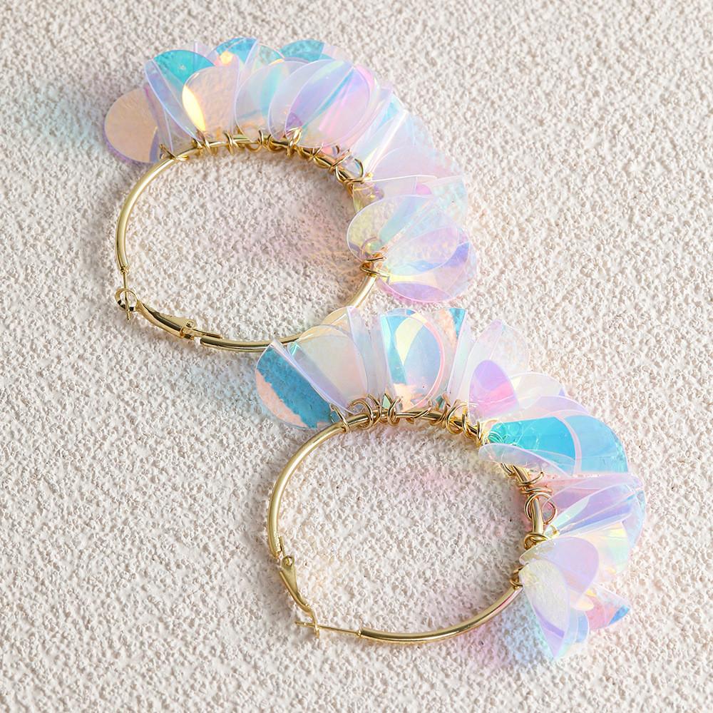 

And Chic Transparent Red Alloy Earrings With Geometric Design