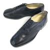 Made In France CLERGET Leather Goodyear Welt Full Brogue Wingtip 42 / 26.0-26.5cm / Black Dress Shoes(USED)