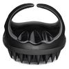 Shampoo Brush Portable Soft Silicone Wet Dry Dandruff Removal Scalp Massager Scrubber for Hair Care Black