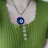 Jewelry Gift Clavicle Chain Lucky Choker Necklace for Women Amulet Necklace Blue Eye Pendant