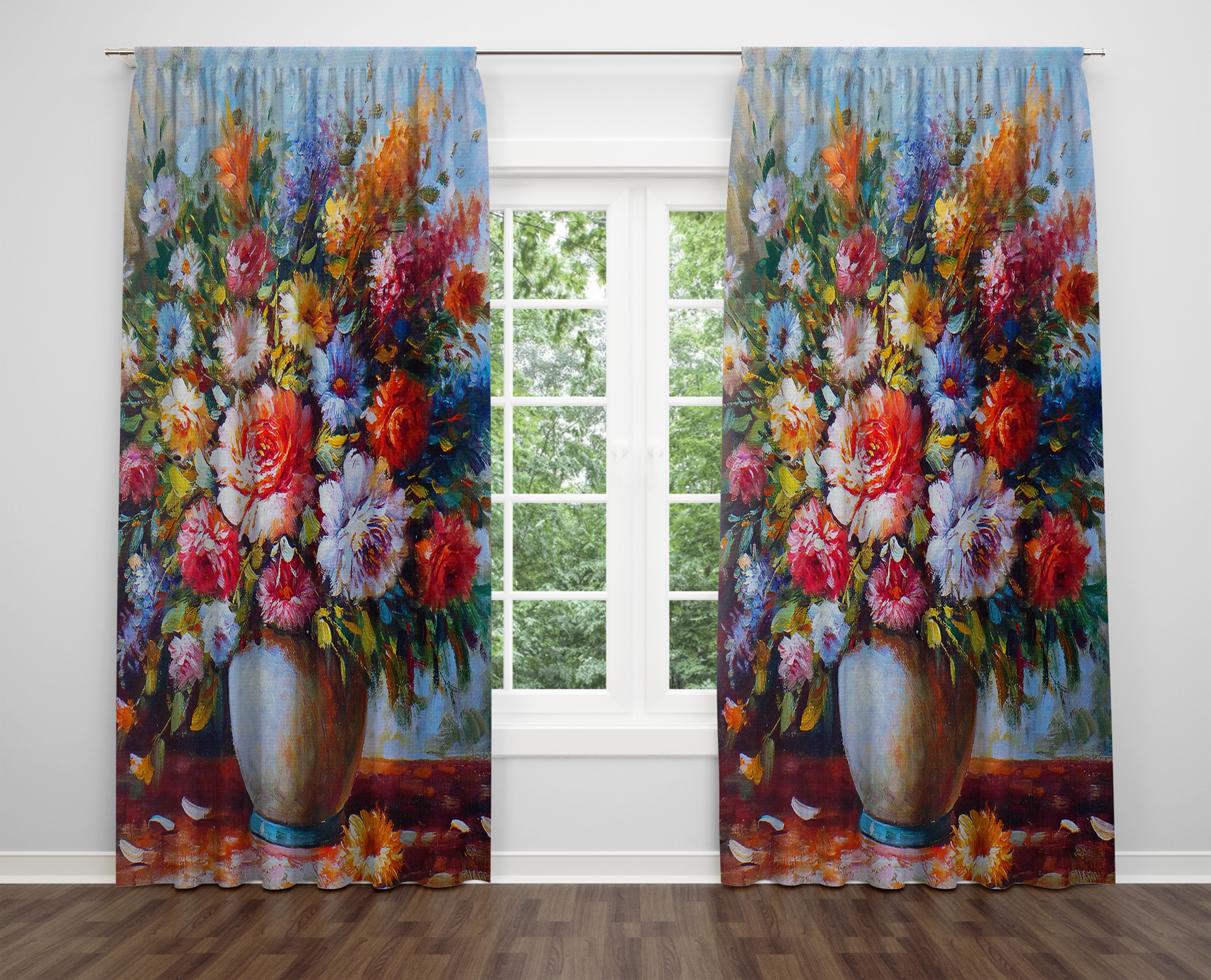 

Декоративний дизайн, високоякісна бавовняна тканина, ви можете вибрати одну або подвійну фіранку з крила 1 piece різнокольоровий