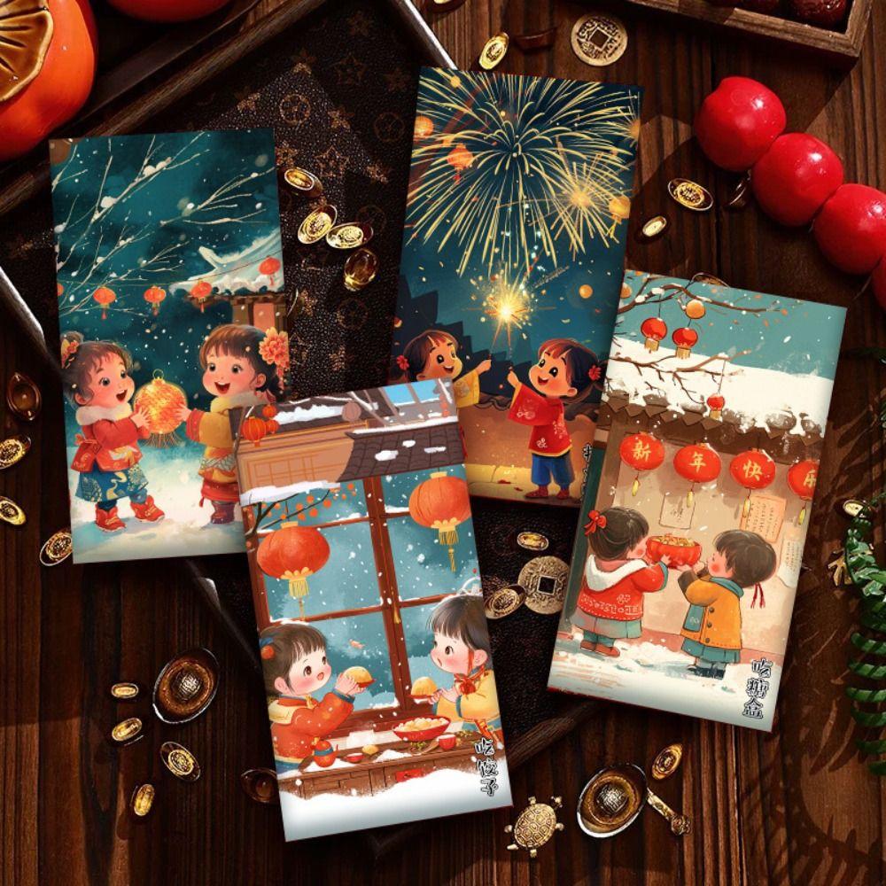 

6pcs Chinese Style Children Money Pocket Traditional Lucky Money Packets Wedding Birthday S