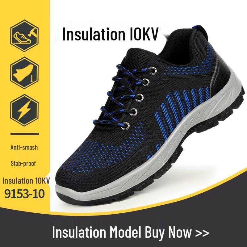 Lightweight Insulated Safety Shoes - Anti-Smash, Anti-Puncture, Wear-Resistant for Electricians
