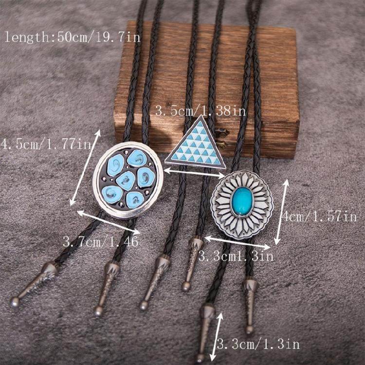 Country Embossed Bolo Tie Unisex Shirt Neck Tie Adult Rodeos Rope Tie Necklace