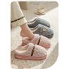 Wear Resistant, Anti Slip, Lightweight Plush Slippers with Warm and Thick Soles for Couples, Home Warming Cotton Slippers In Winter
