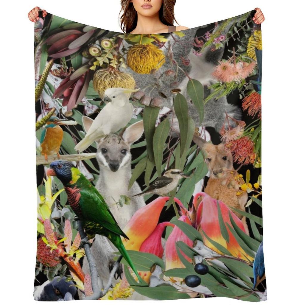 Australian Natives Throw Blanket Luxury Thicken Winter beds Plush cosplay anime Blankets