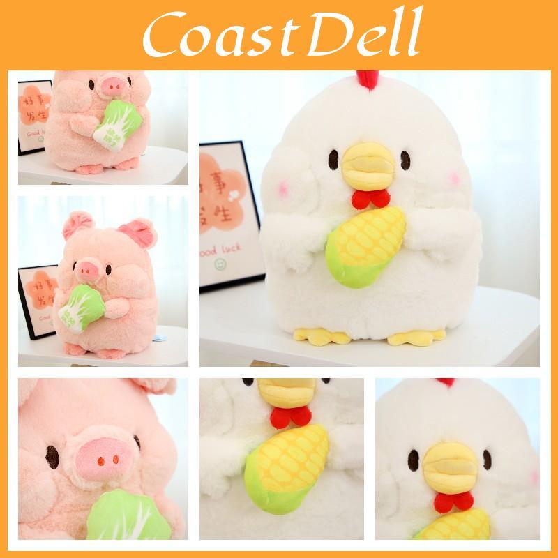 Cute Plush Pig And Chicken Dolls With Pp Cotton Filling For Girls' Birthday Gifts