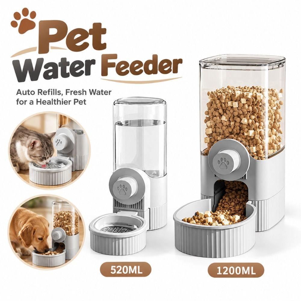 Anti-Tipping Hanging Cat Water Dispenser for Dog Cat Rabbit Cage Feeding and Drinking