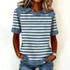 Women's Fashion Collar Cowboy Splicing Sweatshirt Casual Printed Hoodie Short Sleeve Shirt Top