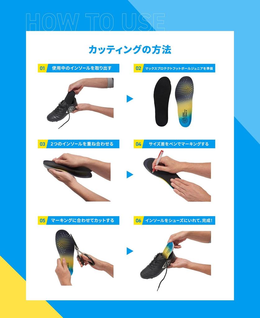 SIDAS Max Protect Football Junior Insole (330215104) for Elementary School Students and Children (Small, Size 23.5-24.5cm)