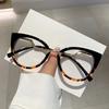 New Vintage Cat Eye Glasses Frame New Stylish Semi Metal Rim Women Eyewear Trendy Brand Design Non-prescription Eyeglasses
