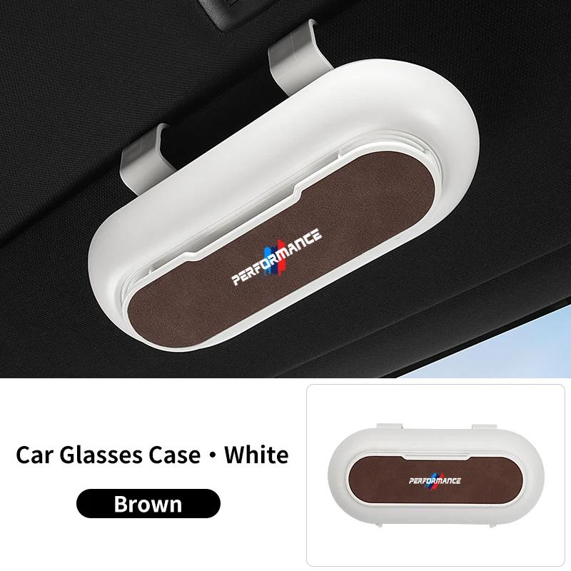 Car Sticker 2025 Hot Car Sun Visor Clip Glasses Cards Case Auto Sunglasses Visor Glasses Holder For BMW X1 X3 X5 X7 F15 F16 F30