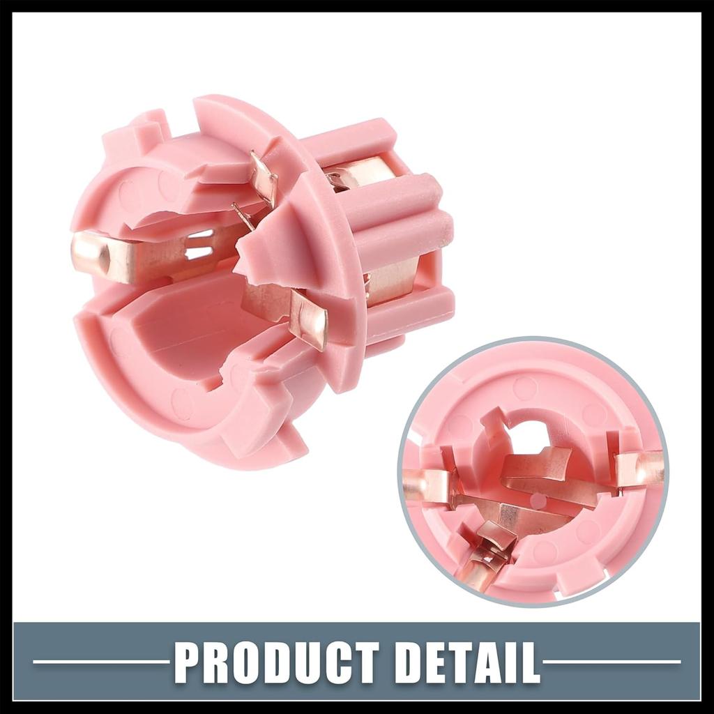 2 Pcs Rear Tail Light Lamp Bulb Socket No.A2108260082 for Mercedes-Benz E320 1996-2002 W210 for W220 S430 S500 2000-2006 Plastic Pink Durable