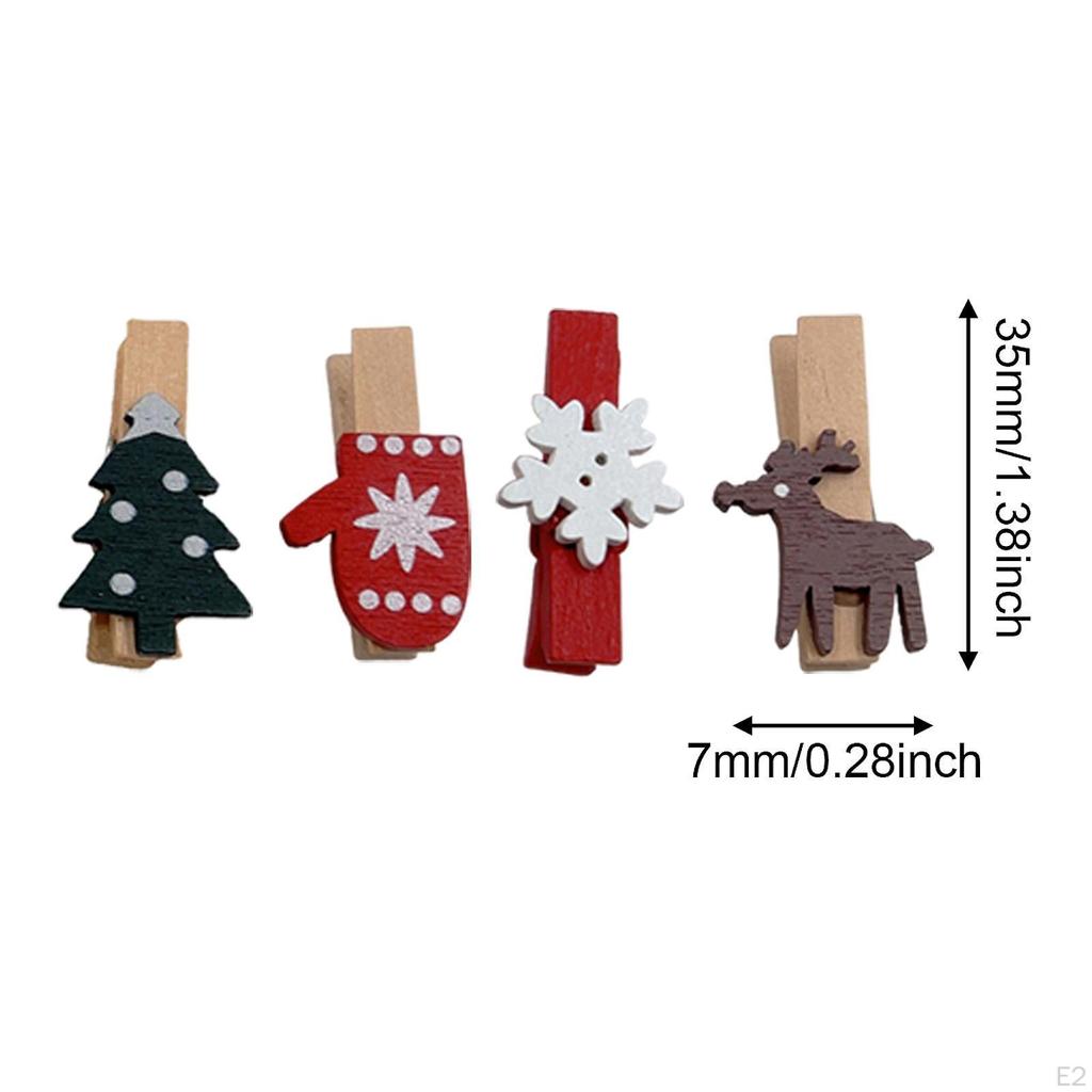 100 stück Weihnachten Holz Clips Karte Rot Grün Pegs Bilder Hinweis für