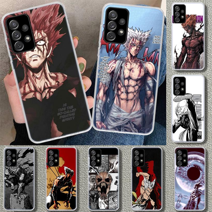 One P-Punch-Man Garou Phone Case Cover for Samsung Galaxy A12 A22 A32 A52 A72 A02S A51 A50S A31 A20S A10S Note 20 Ultra 10 Plus