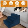 3 Step Dog Stair 10.63Inch High Sponge Pet Stair with Cloth Cover Removable Washable Pet Safety Ramp Pet Supplies Accessories