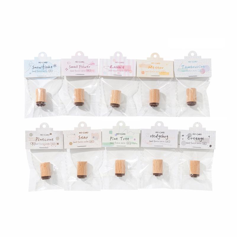 MòMò Beech Wood Little Forest Series Retro Style Versatile Journal Seals