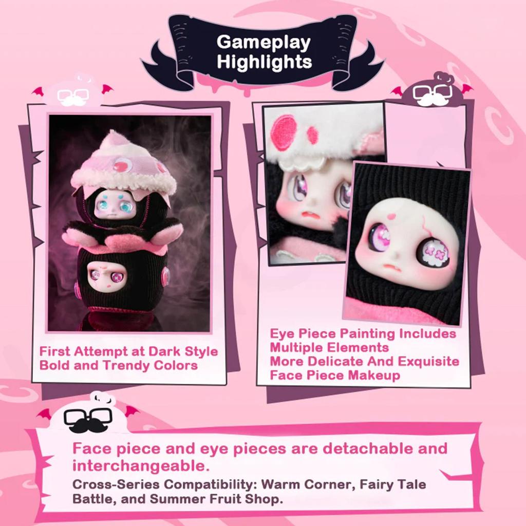 Plush Box Figure, Black Monday Series Creepy Stuff Stuffed Blind Plush, Kawaii Mystery Boxes Collectible Surprise Toys Cute Christmas Birthday Gifts