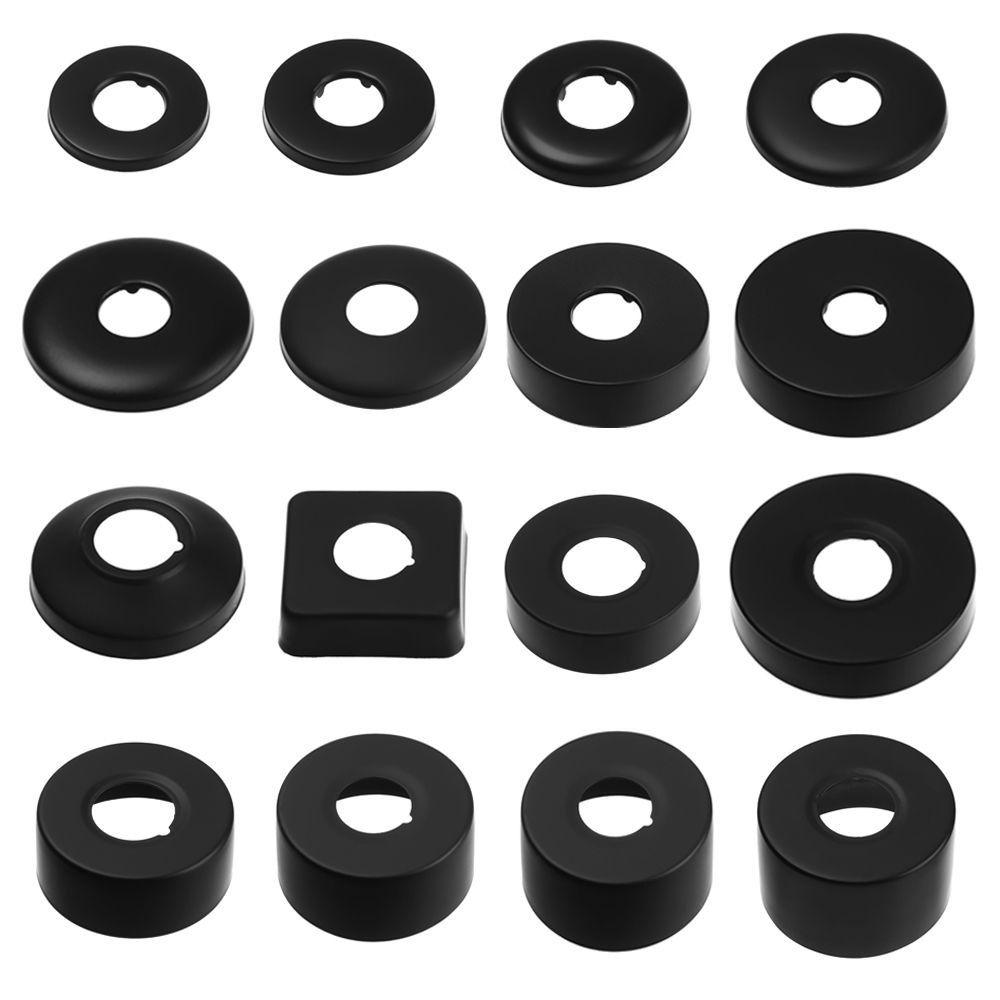 Black Shower Faucet Cover Chrome Finish Shower Arm Flange New Flange Cover Plate