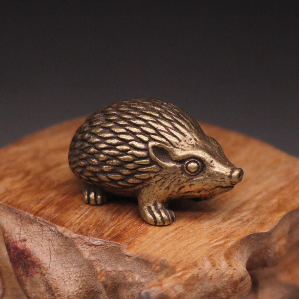

Unique Design Home Decor Table Decoration Animal Sculpture Tea Pet Metal Crafts Hedgehog Ornaments