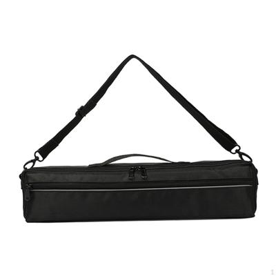 Portable 16 Holes Flute Case Cover Storage Bag Black Canvas Accessories