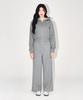 BORN TO WIN W Knit Like Semi Wide Pants [Melange Grey]