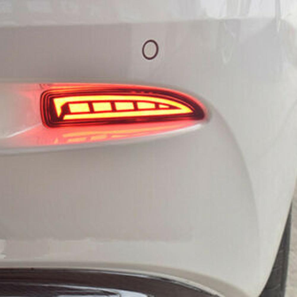 2pcs Car LED Rear Fog Lamp Bumper Light For Mazda 3 5 6 2014-2018 Multi-function Auto Brake Light Dynamic Turn Signal Reflector