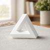 Optical Illusion Art Triangle Sculpture, 3D Printed Figurine, Abstract Minimalist Geometric Desktop Decoration for Living Room, Office, Shelf, Coffee