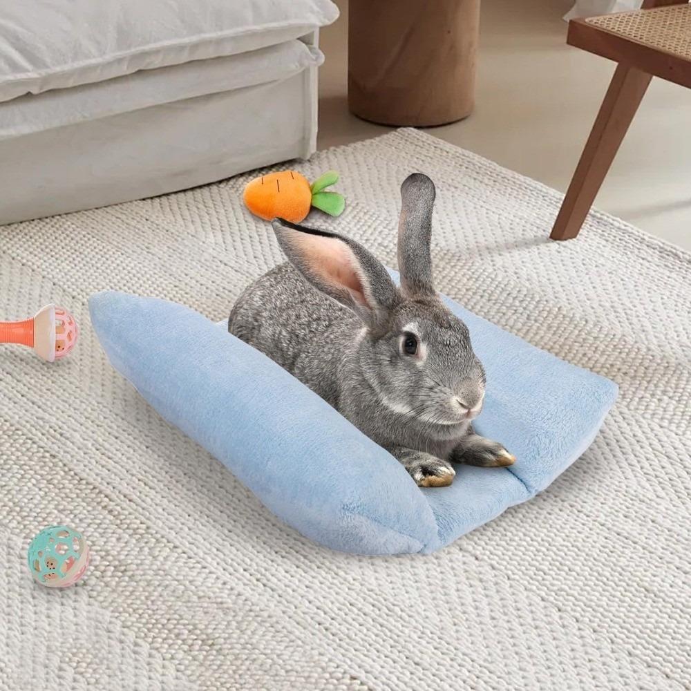 Thickened Bunny Concave Bed Washable Rabbit Plush Mat Soft Rabbit Cushion  Small Pet