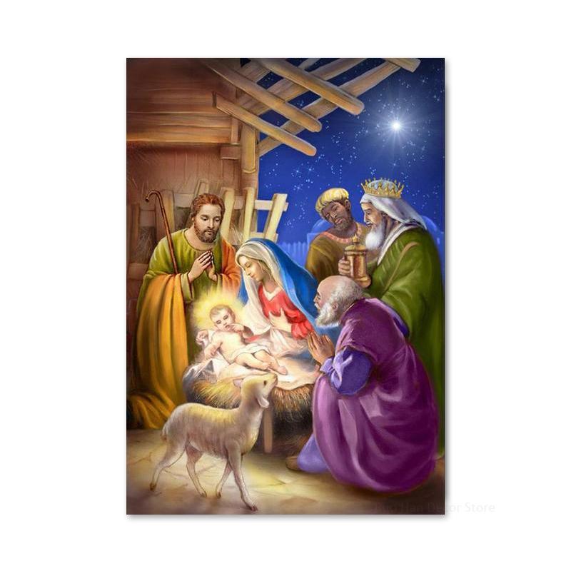 Jesus Series Canvas Posters and Prints Christian Wall Art Picture Painting for Living Room Home Decor Wall Painting Gifts