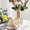 Minimalist  Iron Flower Vase Metal Flower Stand Desktop Vase Hydroponic Vase Home Decoration Hollowed Out Creative Simple