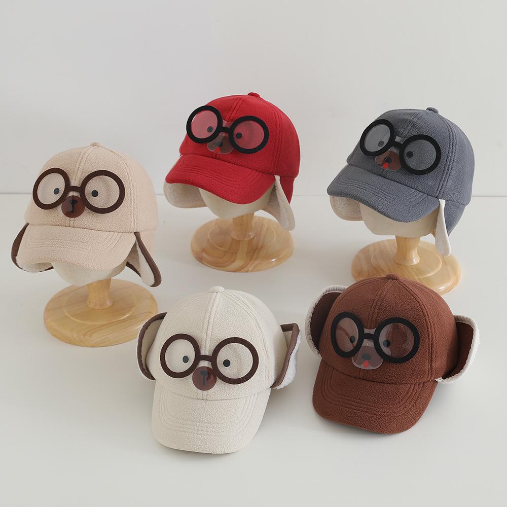 Kinder Herbst/Winter Lammwolle Baseballkappe mit Ohrenschutz