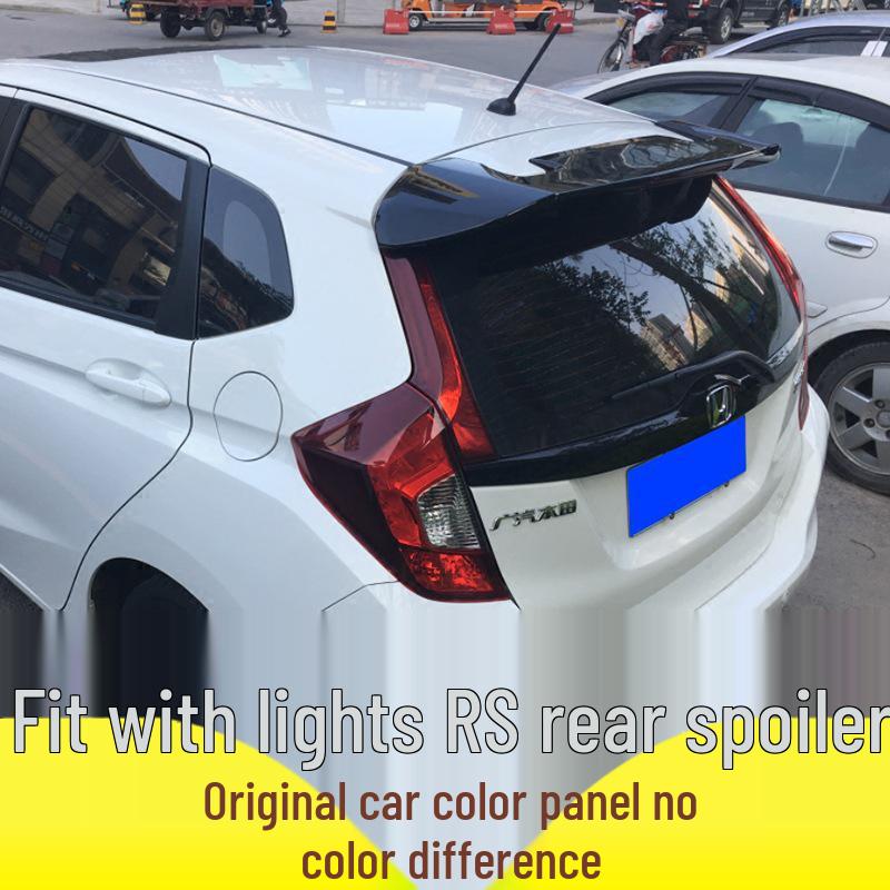 For Honda Fit 2014-2020 Rear Spoiler No-Drill RS Roof Spoiler with Light GK5