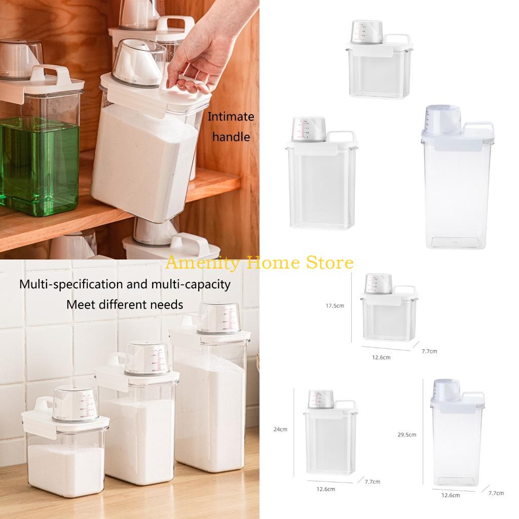 F26C Laundry Detergent Storage Box with Handle and Lid Sub-Bottling Washing Powder