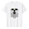 Cool Polar Bear with Green Sunglasses Graphic Print Short Sleeve Modal TShirt Summer Casual Streetwear Soft Lightweight Tops